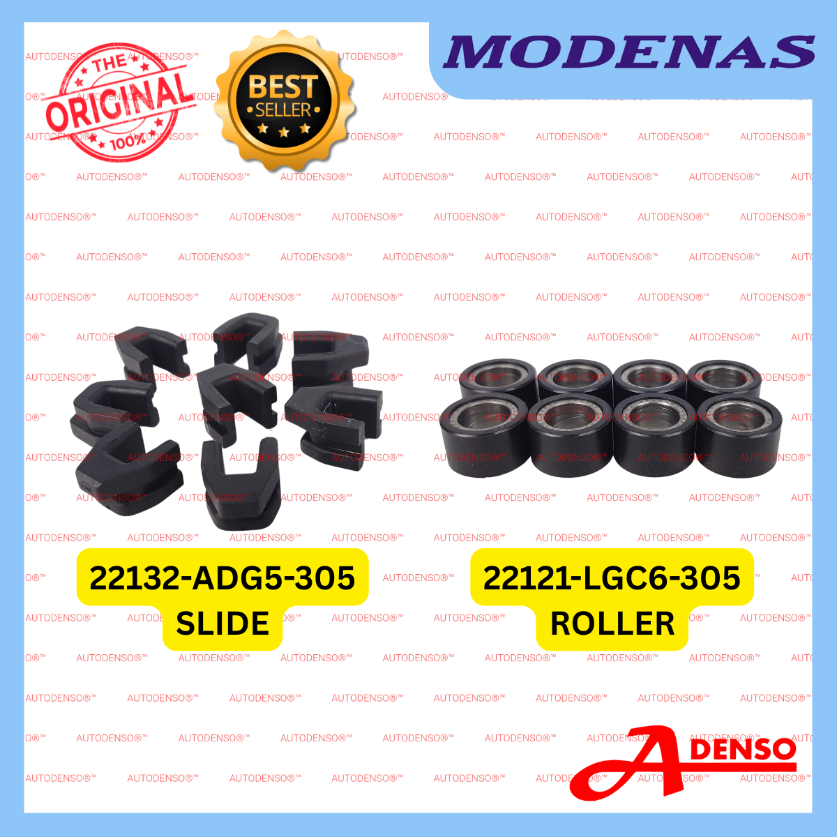 AK550 ROLLER CVT 8PCS/SET & SLIDE PIECE 8PCS/SET (ORIGINAL100