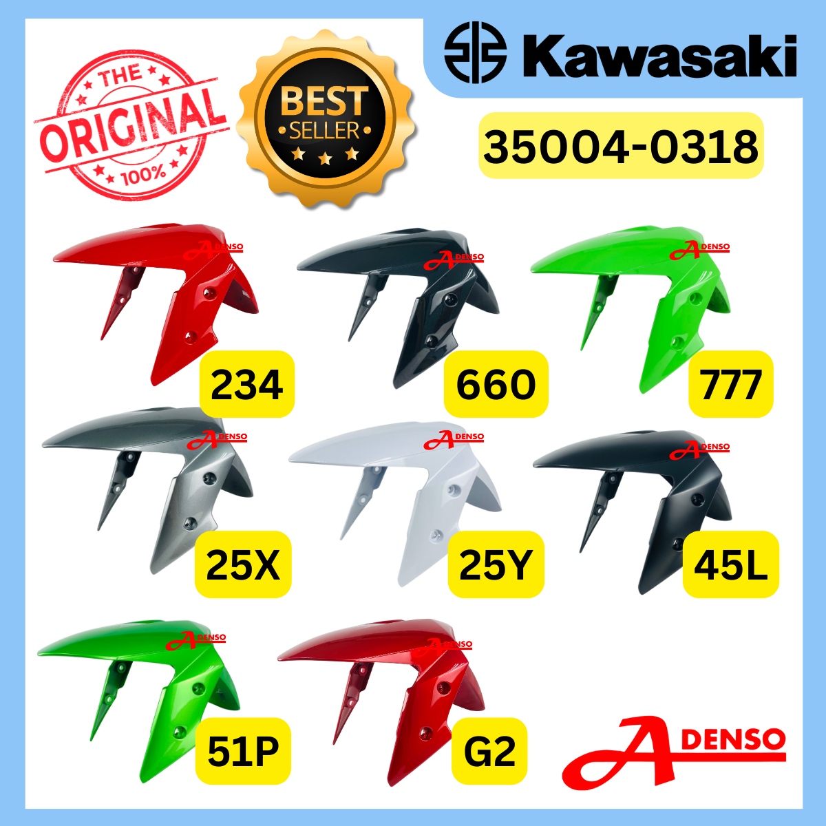 KAWASAKI FENDER MUDGUARD FRONT NINJA250